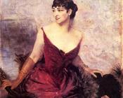 乔瓦尼 波尔蒂尼 : Countess de Rasty Seated in an Armchair